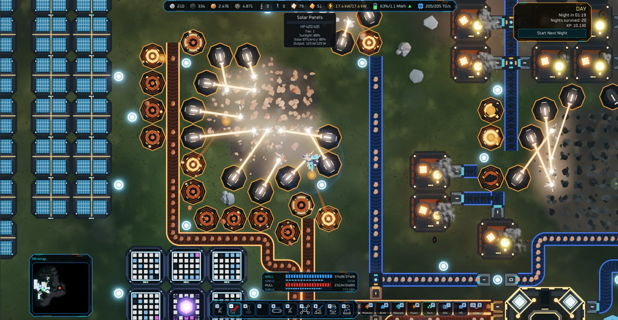 Mineral Zone factory and defensive perimeter
